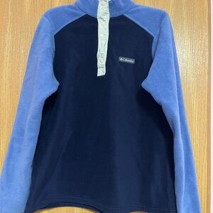 Columbia Navy and Light Blue Fleece Pullover